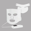 Black gold LED phototherapy face mask with seven light therapy modes for home skin treatment