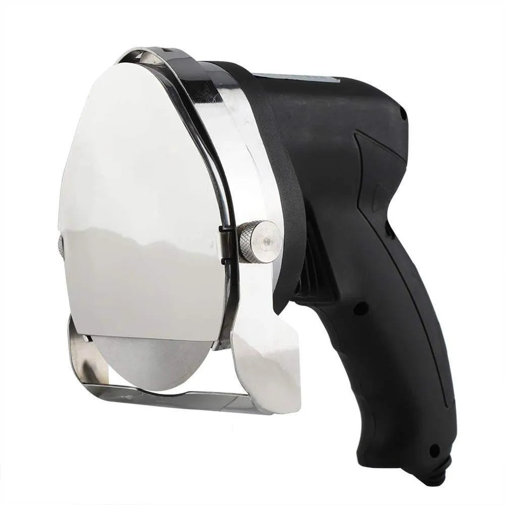Black electric meat cleaver for turkey barbecue preparation with EU plug