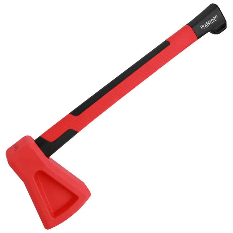 Red plastic axe muscle trainer fitness equipment with 45cm length for home gym workouts