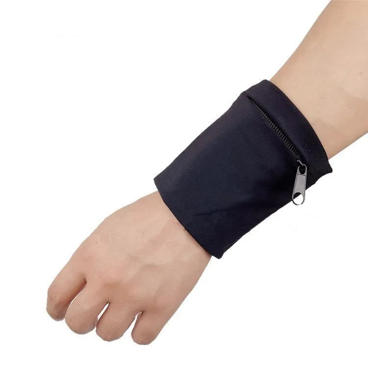 Wrist bag armband sleeve for mobile phone with 10cm x 10.5cm dimensions designed for camping and fitness use.