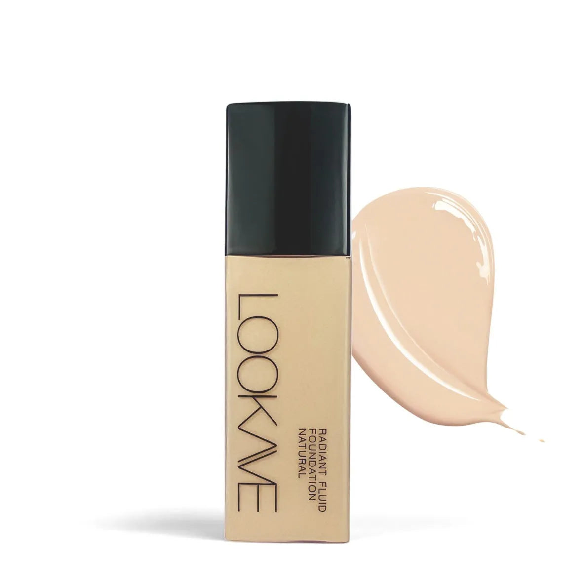 LOOKAVE matte liquid foundation bottle with 21ml content in Ivory White shade