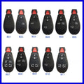 Dodge Chrysler smart key replacement shell in ABS plastic and brass for 85x42x15mm remote fob