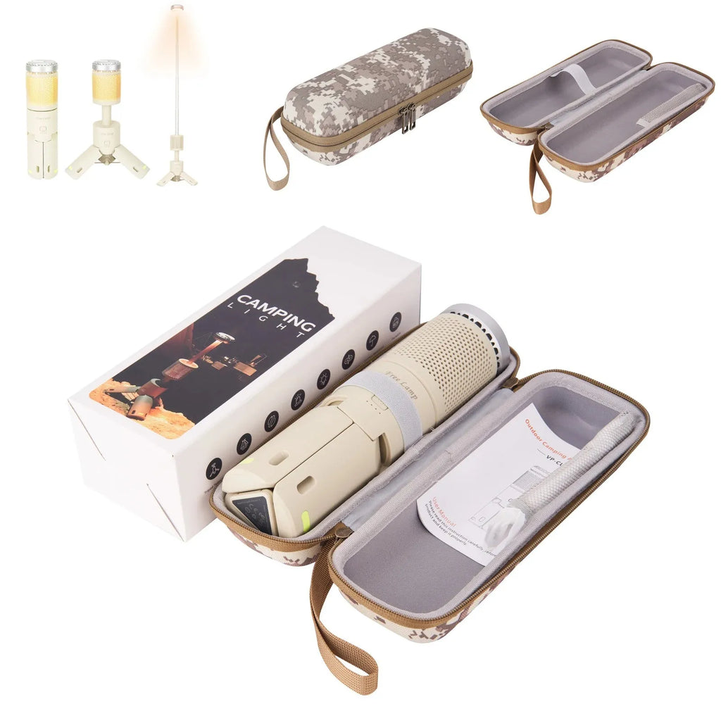 Portable camping LED light in creamy white colour with button switch