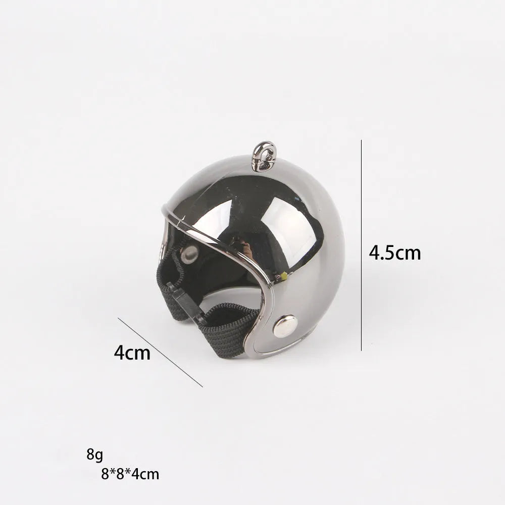 Small pet safety helmet for chickens and birds with adjustable elastic bands