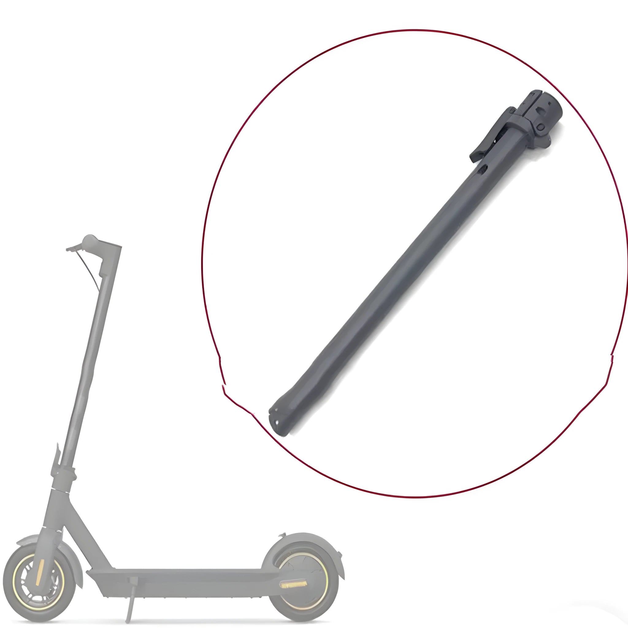 Black folding upright pole replacement accessory for Nanbo No. 9 electric scooter