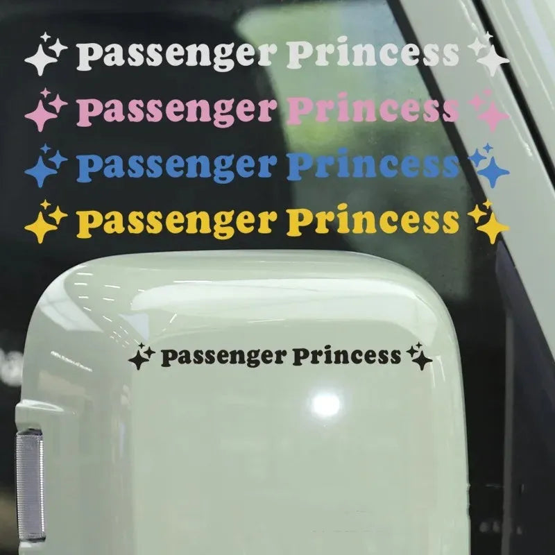 Passenger princess rearview mirror decorative sticker in 12.5cm diameter with eight colour options