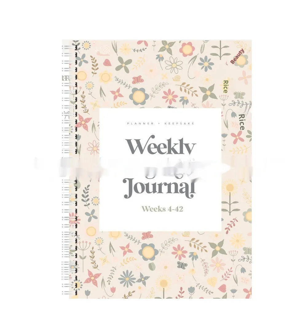 A5 pregnancy weekly diary notebook with pregnancy tracking pages