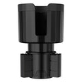 Matte black adjustable car cup holder expander for extra large bottles and cups.