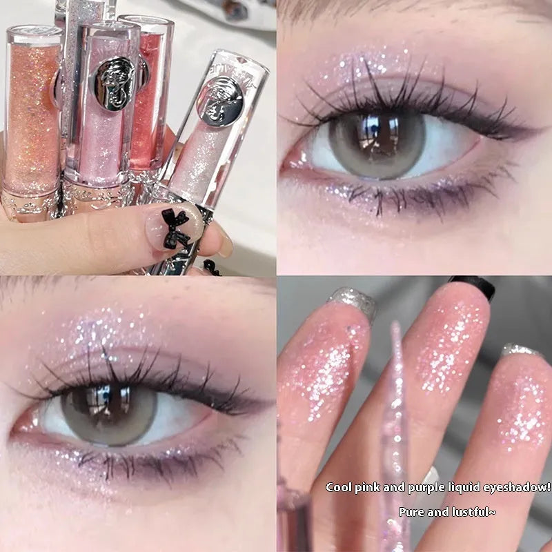 Ballet Liquid Eye Shadow product showing five colour options including Sakura Field and Butterfly Paradise shades