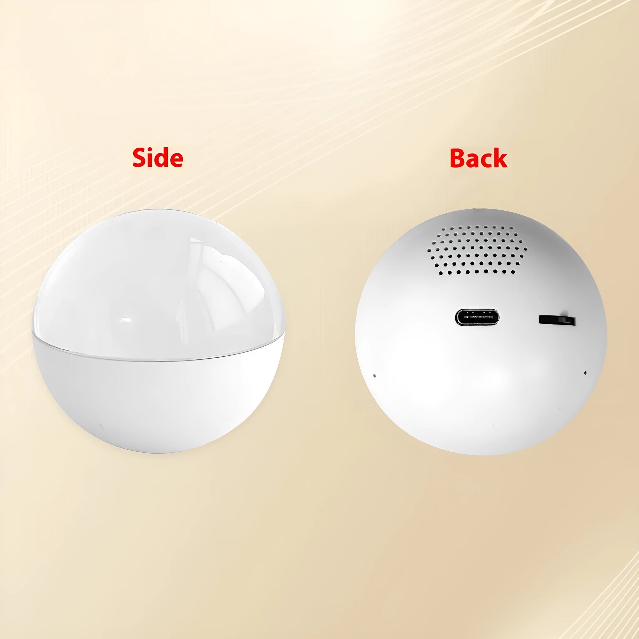 Electronic ball video player with 2.1-inch round screen showing video playback