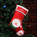 Christmas stocking with festive elk, old man, or snowman design made from non-woven fabric