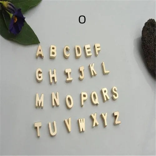 Peach heart shaped alloy letter pendant necklace on chain in gold colour