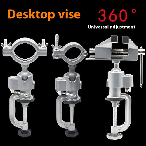 360-degree rotating bracket type clamp-on bench vise with tungsten steel construction