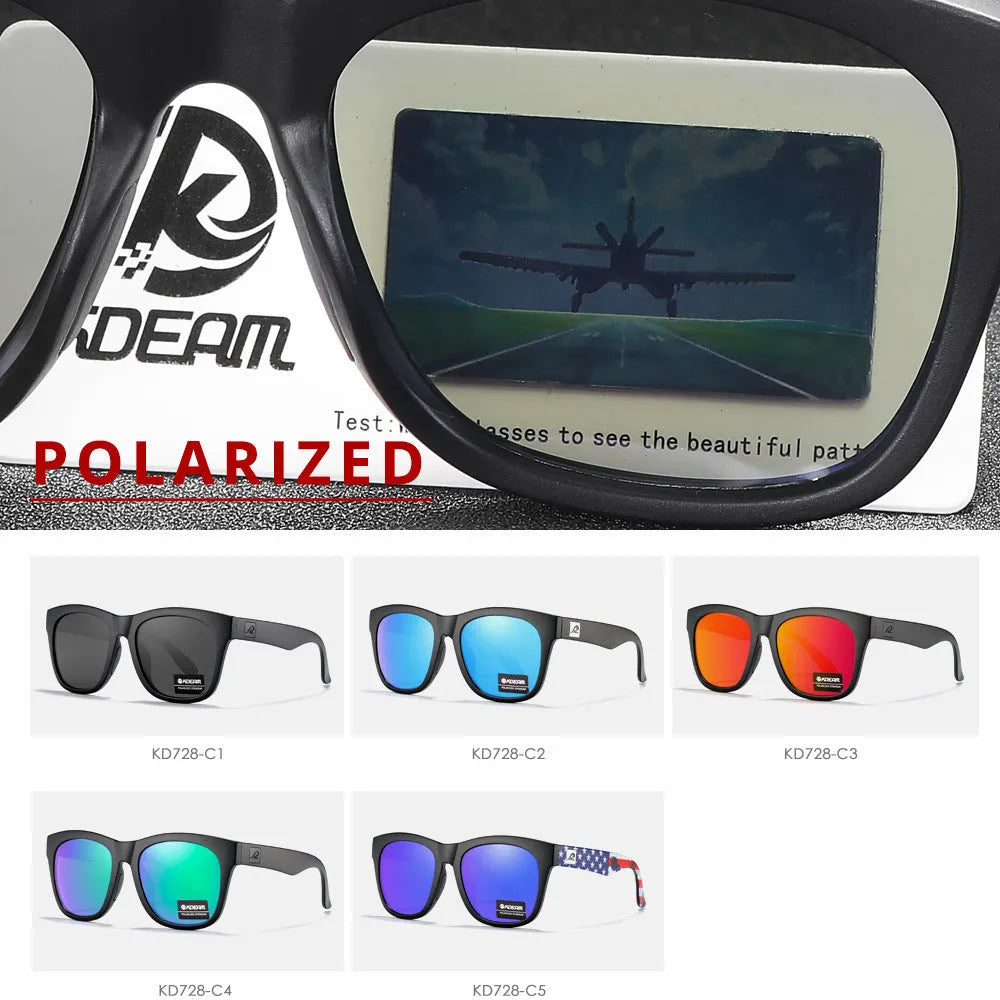 Polarised sunglasses with TAC lens and PC frame for outdoor UV protection