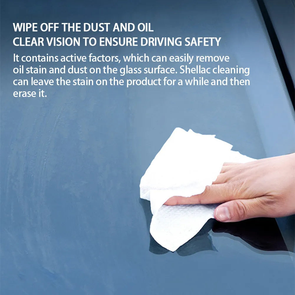 Glass oil film remover cleaning cream in 50ml, 100ml, and 200ml plastic containers for car windows