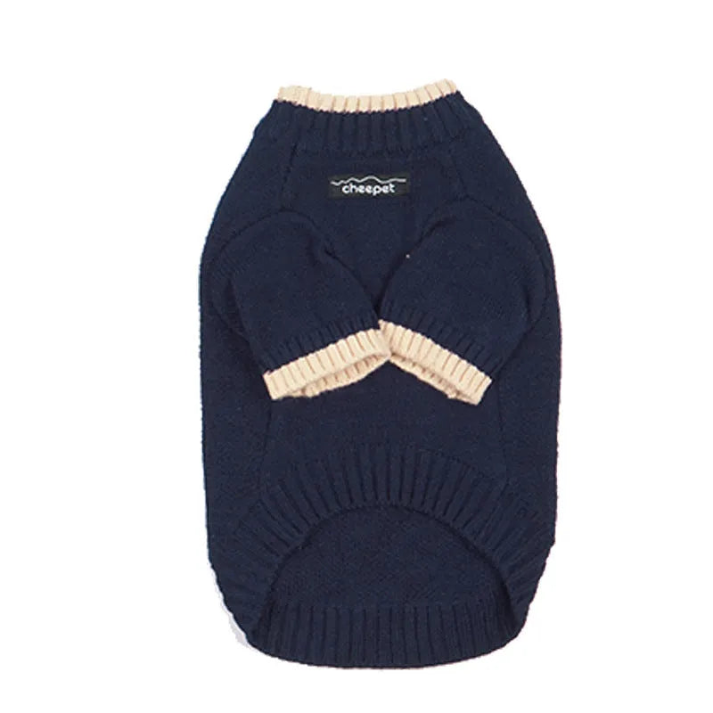 British style two-leg pet sweater in wool for dogs and cats during autumn and winter