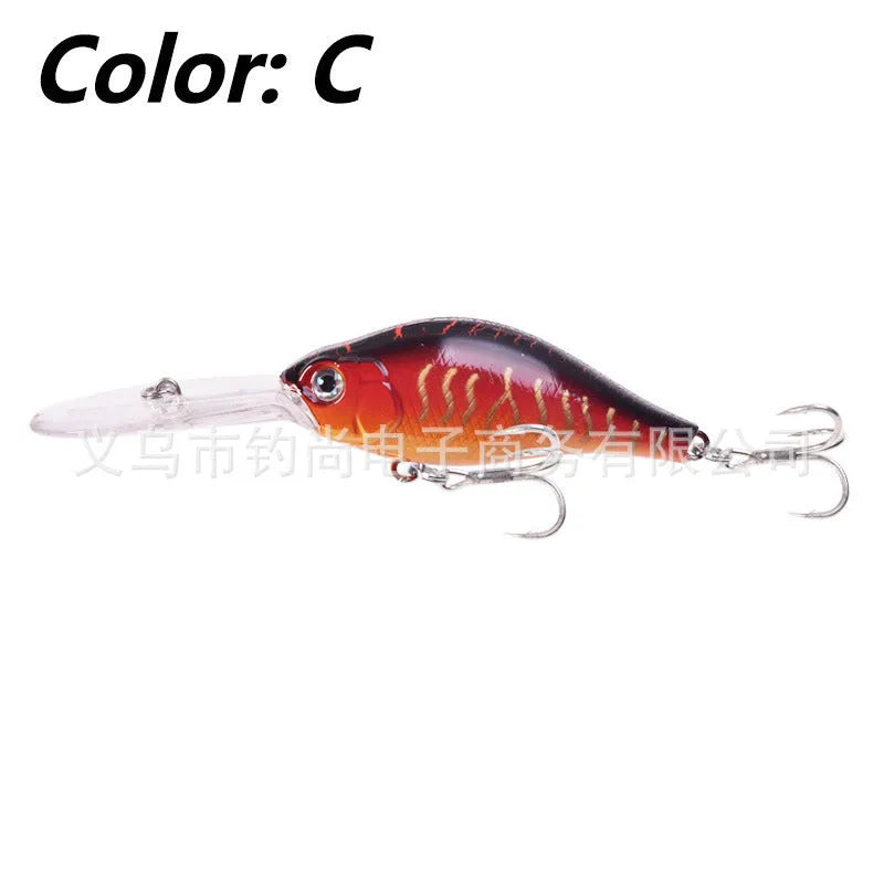 Floating Rock Little Fat Man 10.5cm diving fishing lure with long tongue board design