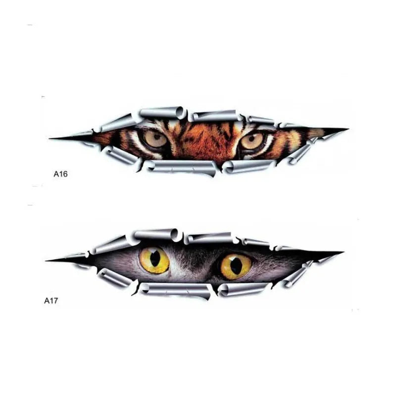 Tiger Eye Eagle Eye 3D car bumper sticker vinyl decal 10x35cm