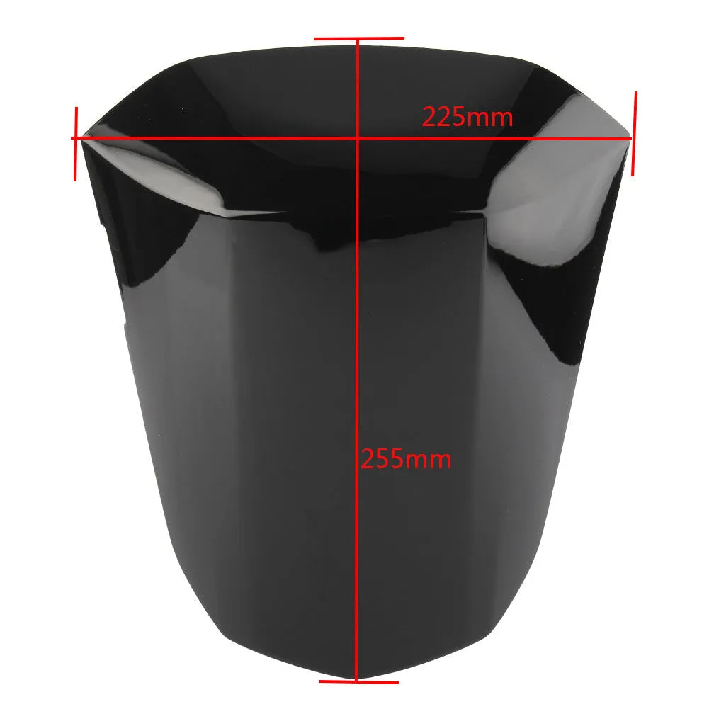 GSXR1000 motorcycle rear cowl seat cover made of black ABS plastic with streamlined design