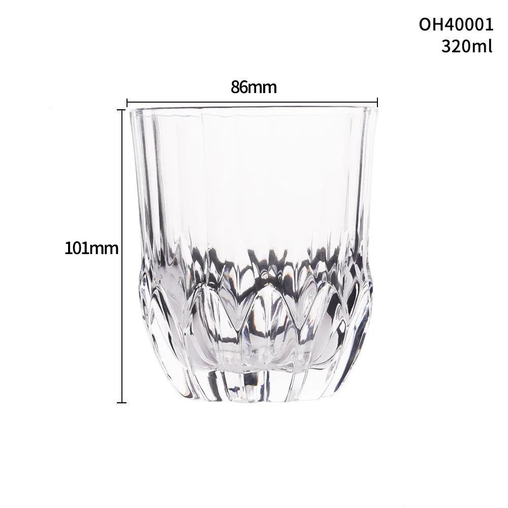 Whiskey glass with thick base in selected colour from ten available options, 301-400ml capacity