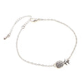 Women's alloy bracelet with a simple pineapple shape in gold or silver finish.