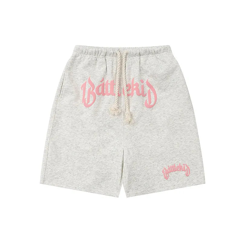 Cotton blend cropped sweatpants in loose street style with four colour options