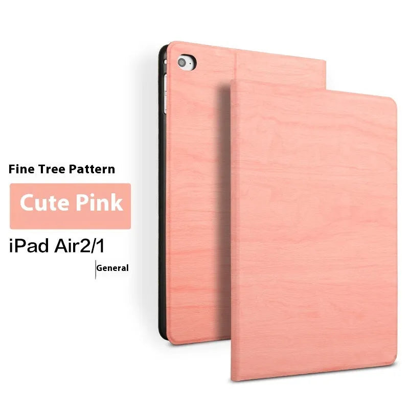 Universal iPad sleep bracket protective cover in black imitation leather showing tablet compatibility