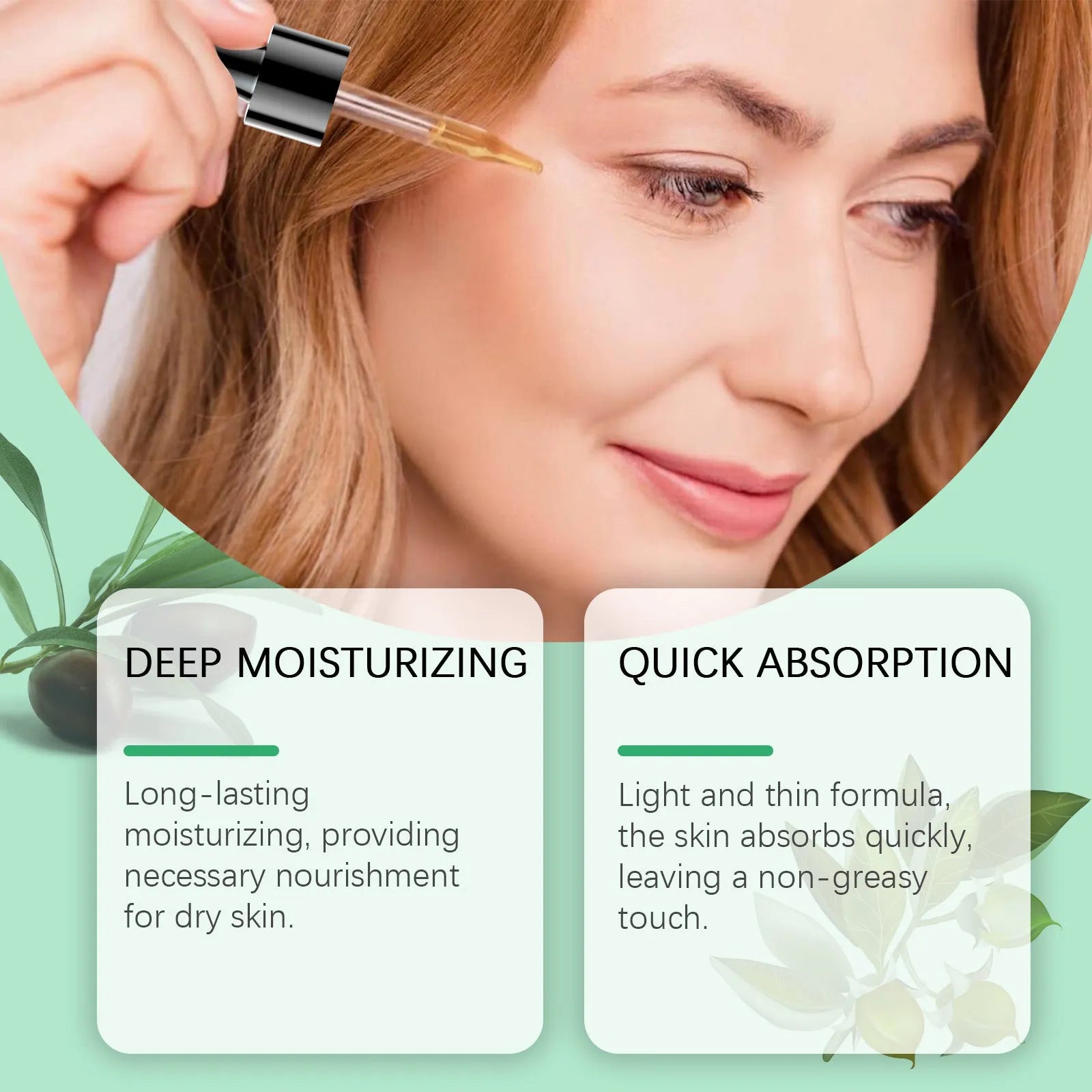 100ml organic jojoba oil facial essential oil bottle with natural moisturising serum