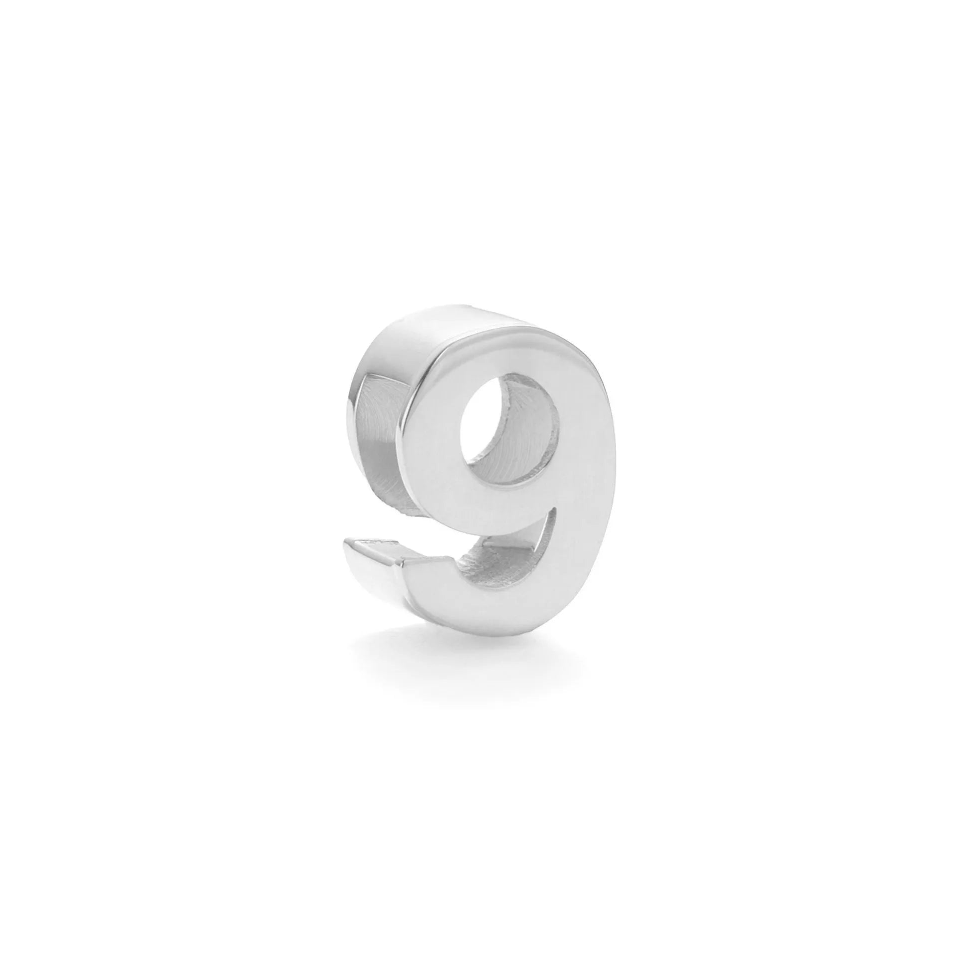 Titanium steel personalised necklace with a charm showing the letter A on a 40.5cm chain.