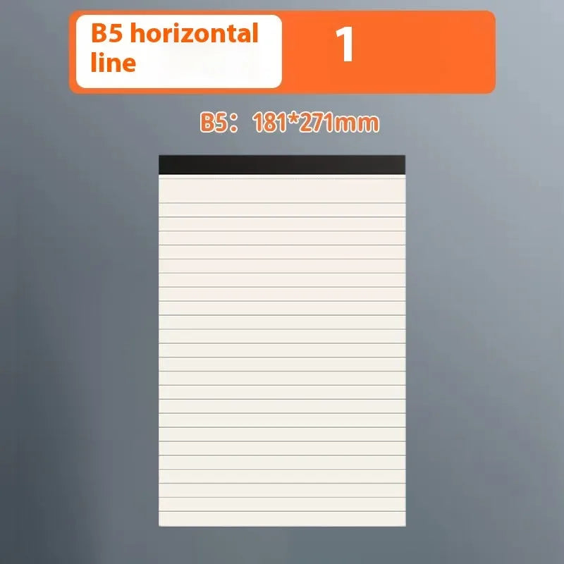A5 and B5 thickening writing pads with tearable sheets in horizontal line, grid and blank paper options