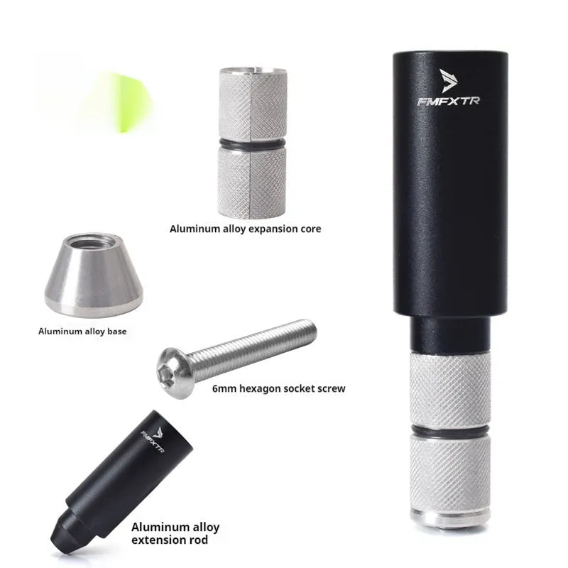 Aluminium alloy bicycle handlebar extension rod with folding mechanism and included handlebars