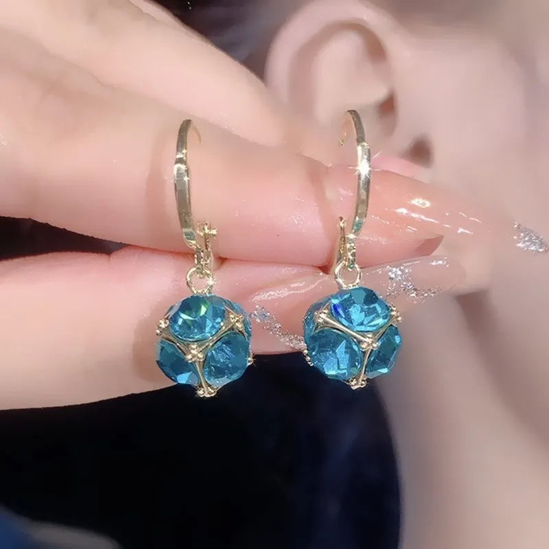 Copper geometry rose earrings with electroplated finish in various colour options
