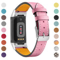 Genuine leather strap for Fitbit Charge 5 and Charge 6 smartwatches in multiple colour options.