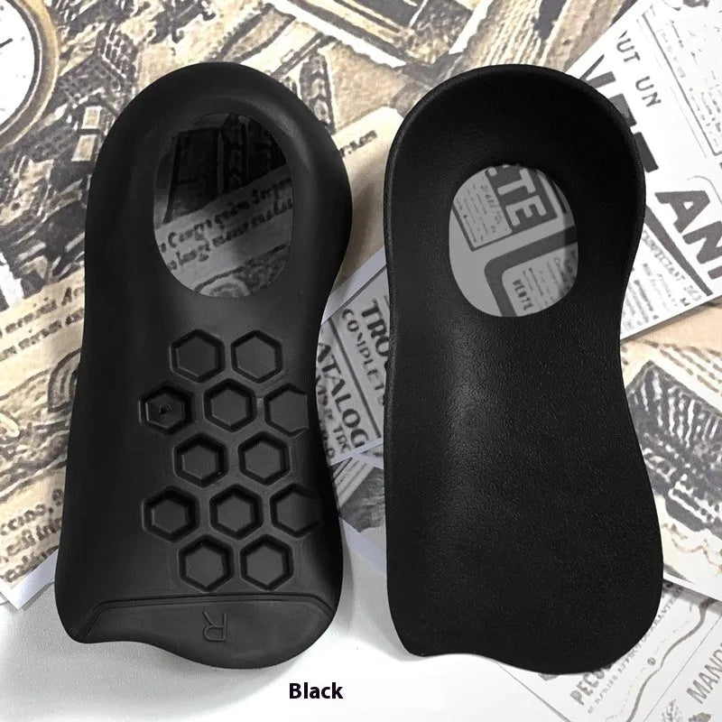 TPR arch support insole with varus correction design in three colour options