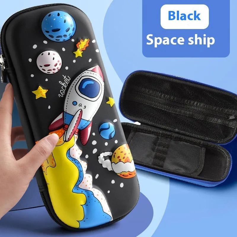 3D leather pencil case with zip closure showing one of 22 available colour pattern designs