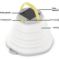 White camping lamp with large capacity battery for tent lighting and outdoor use