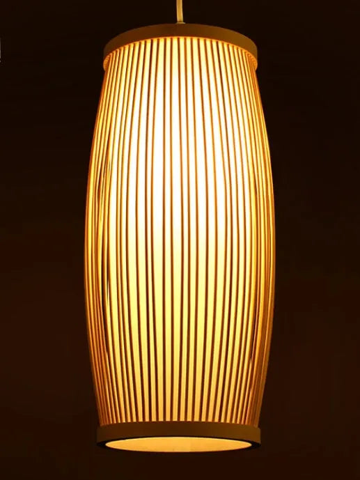 Natural bamboo plait wall light with E27 holder measuring 15cm diameter and 35cm height for hallway decoration