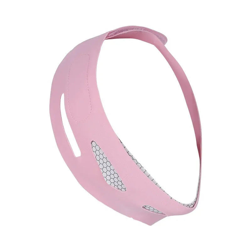 Pink and black elastic V face bandage facial care tool with far infrared option