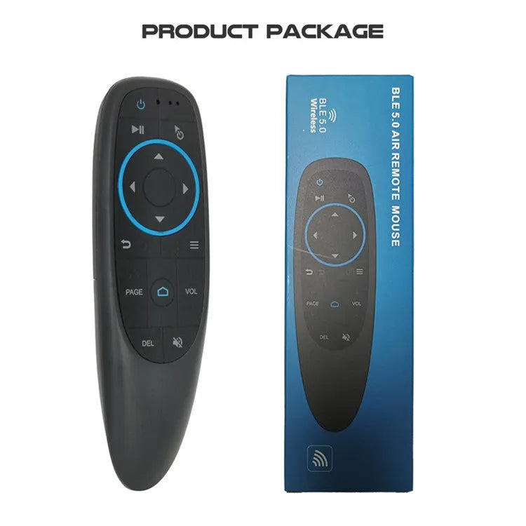G10 G10S intelligent voice remote control with air mouse function showing silicone buttons on plastic shell