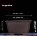 Large Chinese-style antique purple clay flower pot for indoor bonsai trees.