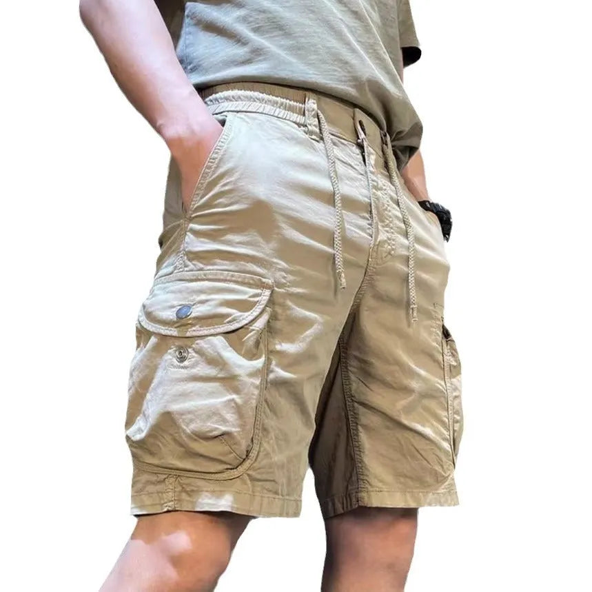 Loose straight leg overalls pants with multiple pockets in black, grey, green or khaki colours