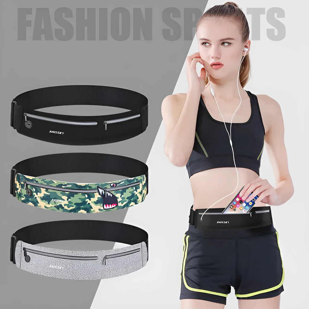 8-inch waterproof waist bag in camouflage crocodile colour with waist strap