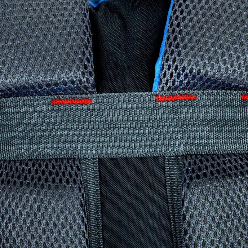 Large black Oxford cloth travel backpack showing front view with straps and soft handle.