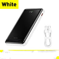 Slim magnetic wireless power bank in blue colour showing dimensions 117.3mm x 69.7mm x 20.3mm