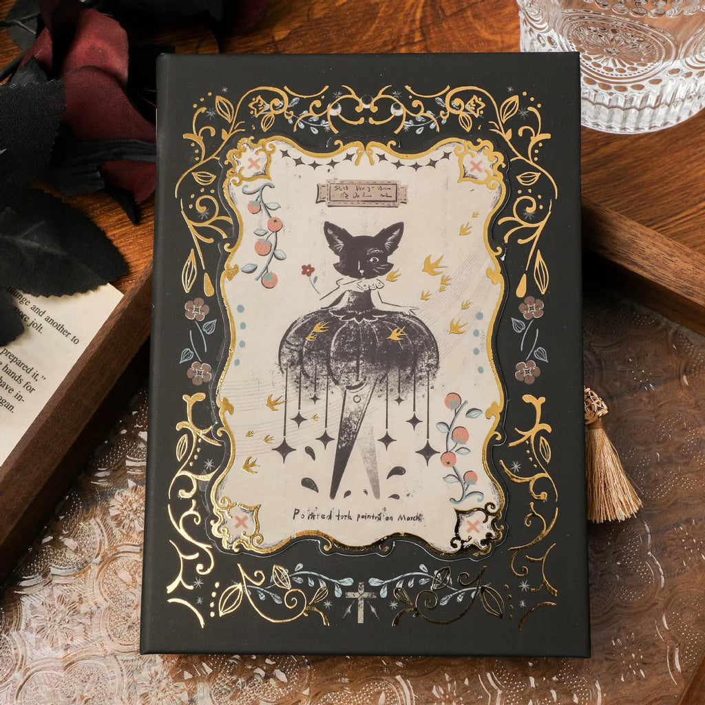 Retro art THALO gothic style A5 notebook with three cover design options