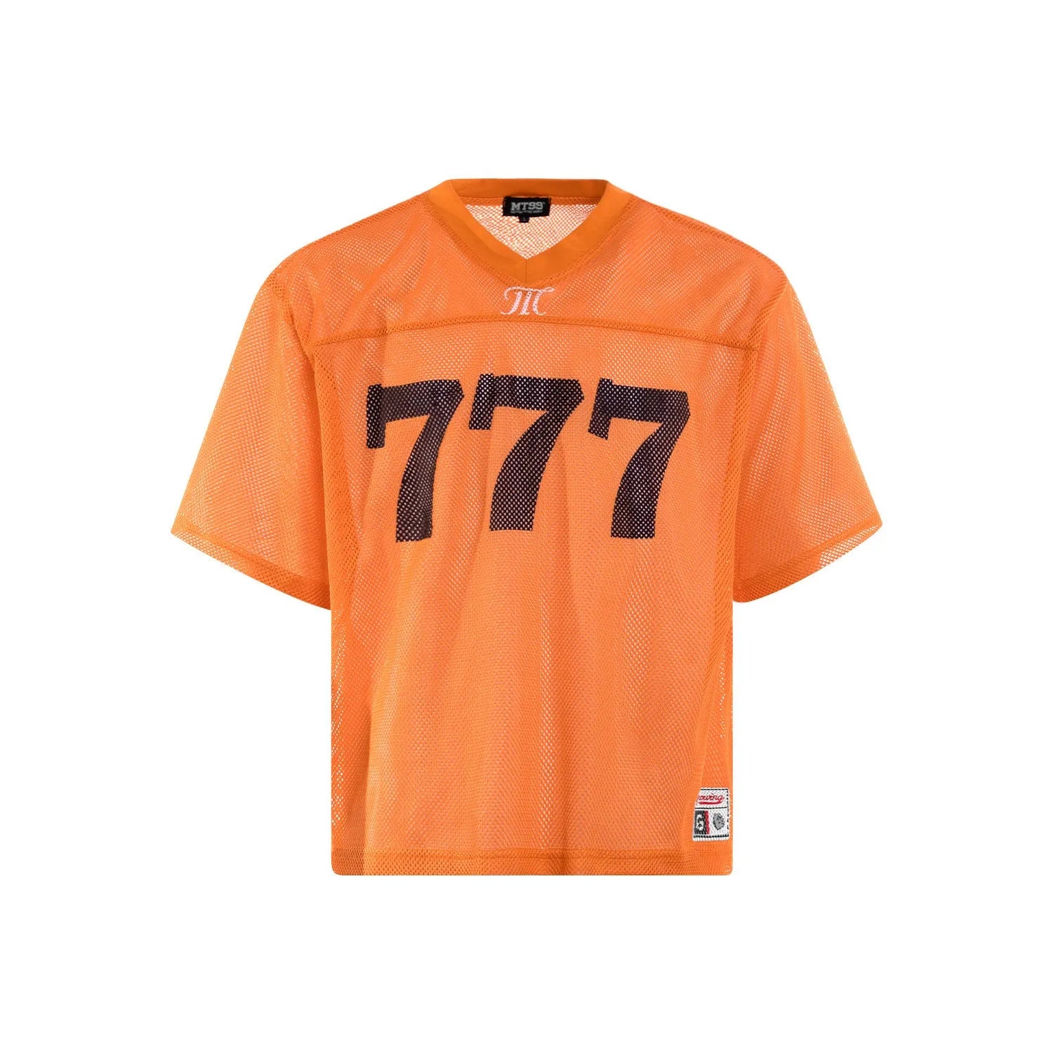 Men's loose fit polyester t-shirt in retro street style showing black, white, purple and orange colour options