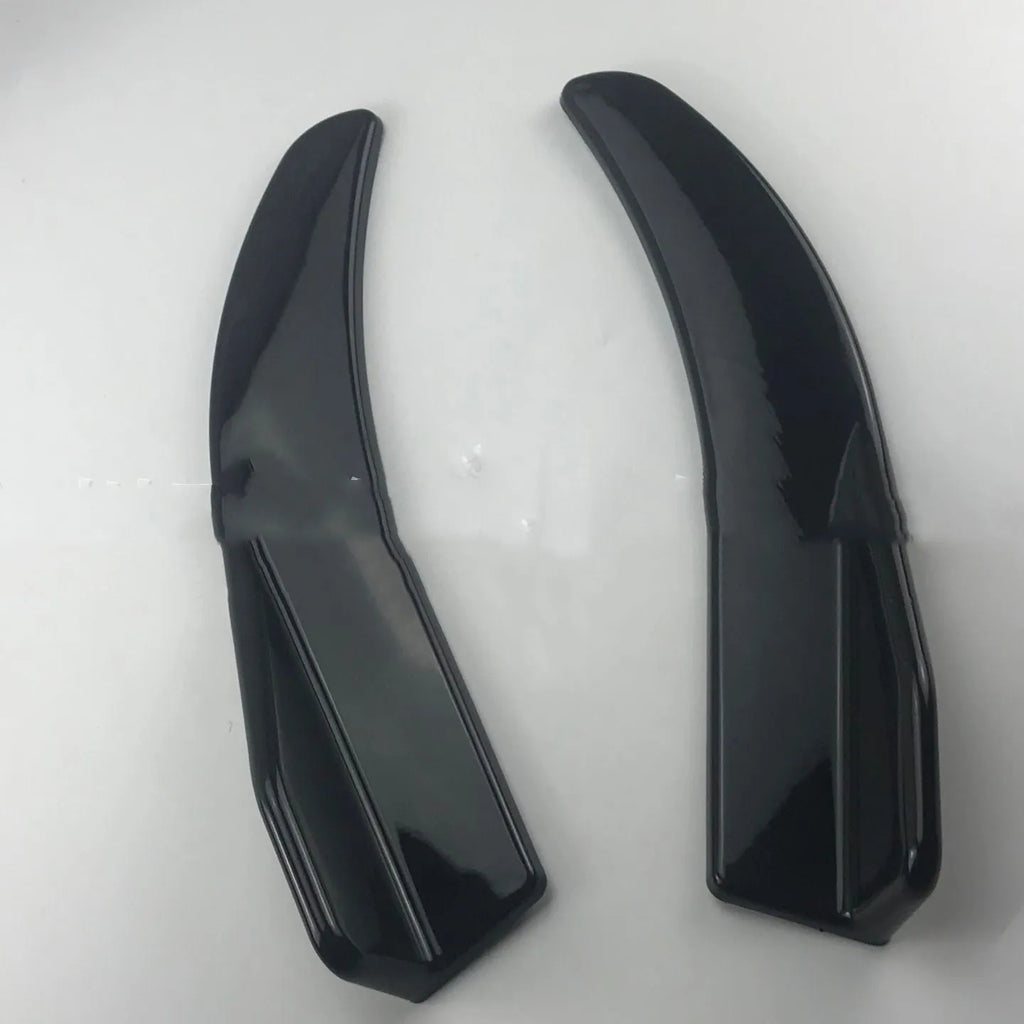 General Motors car front and rear deflector light kit in bright black or carbon fibre finish