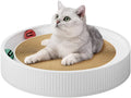 Large circular cat scratching board with ball toys measuring 45cm in diameter