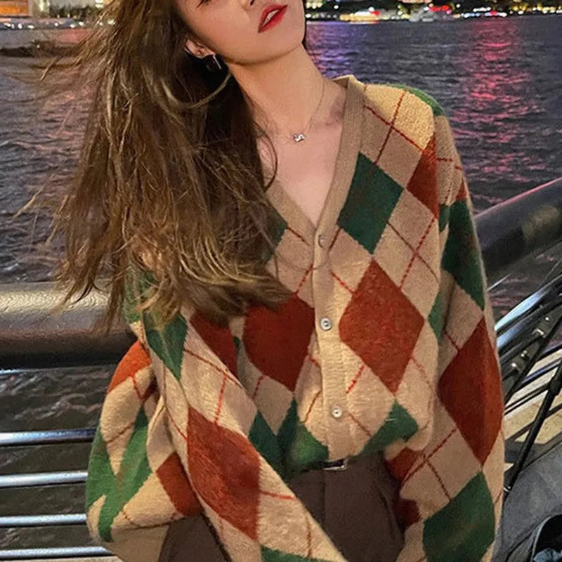 Acrylic knit casual cardigan coat in macaron colours: pink, green, black, dark khaki, light khaki.