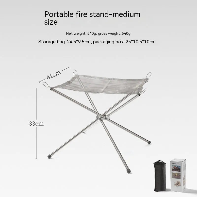 Silver stainless steel barbecue net and grill set for outdoor cooking with more than five people